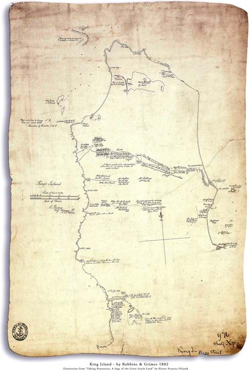 Chart of King Island by Grimes & Robbins -  Dec. 1802 - Jan. 1803